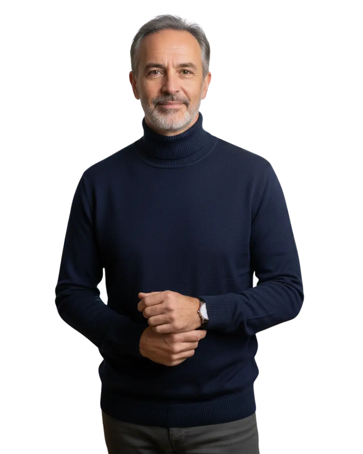 MOREL & LAURENT PARIS | PULL EN MAILLE À COL ROULÉ POUR HOMME