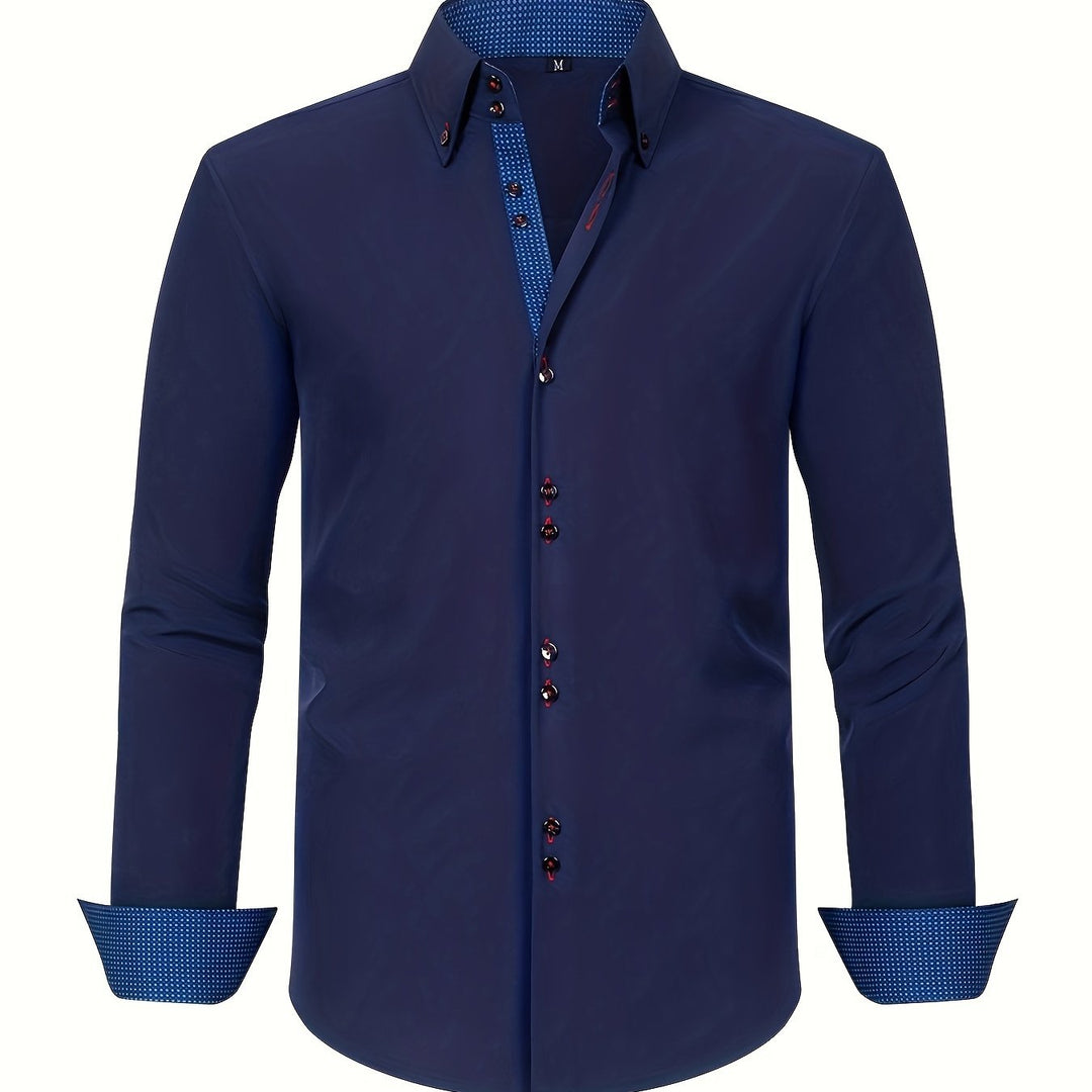MOREL & LAURENT PARIS | CHEMISE ÉLÉGANTE LÉGÈRE AVEC DÉTAILS CONTRASTÉS