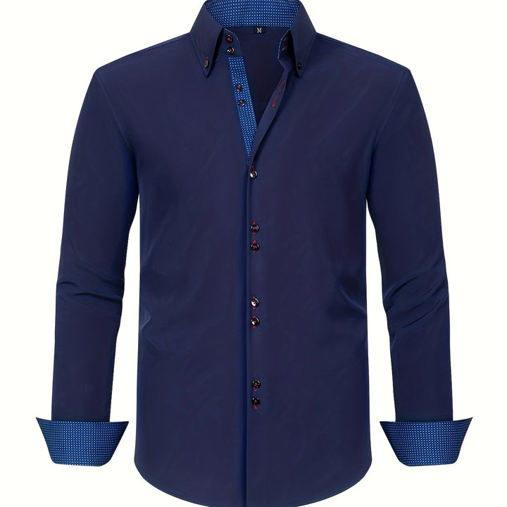 MOREL & LAURENT PARIS | CHEMISE ÉLÉGANTE LÉGÈRE AVEC DÉTAILS CONTRASTÉS
