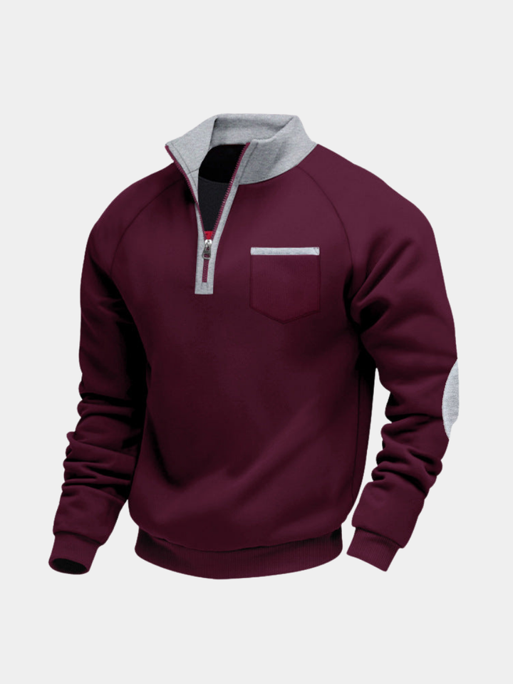 MOREL & LAURENT PARIS | PULL EN POLAIRE AVEC MOITIÉ ZIP POUR HOMME
