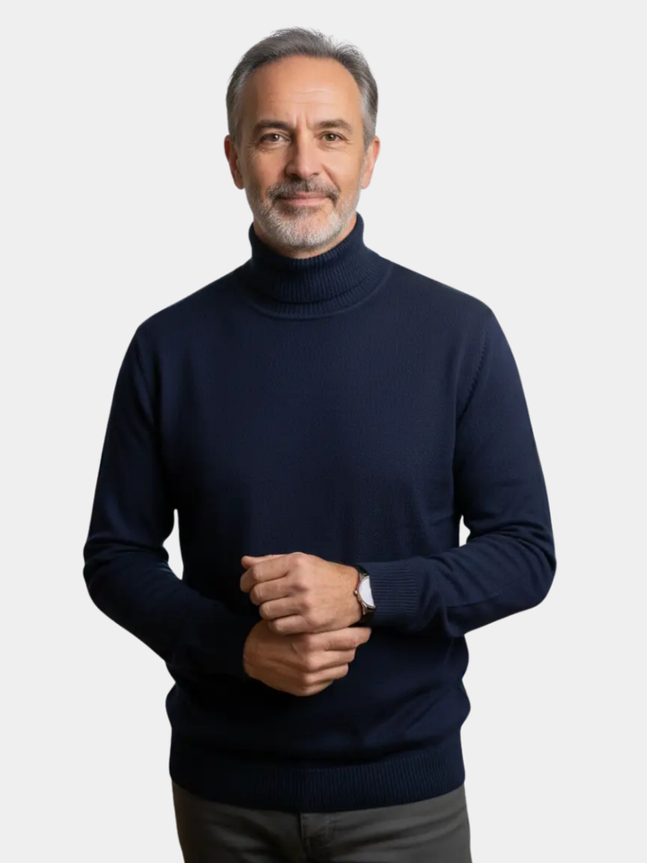 MOREL & LAURENT PARIS | PULL EN MAILLE À COL ROULÉ POUR HOMME