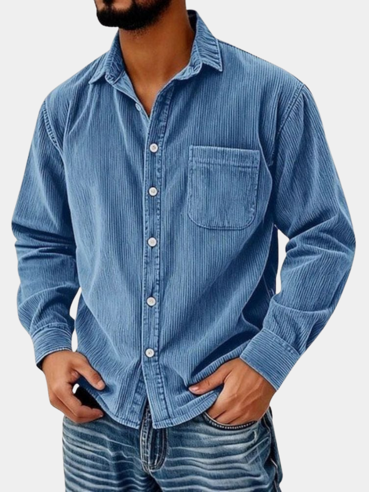 MOREL & LAURENT PARIS | CHEMISE BOUTONNÉE EN VELOURS CÔTELÉ POUR HOMME