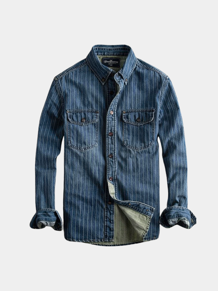MOREL & LAURENT PARIS | CHEMISE À RAYURES MANCHES LONGUES POUR HOMME