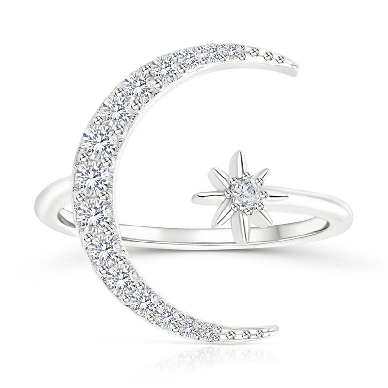 MOREL & LAURENT PARIS | BAGUE LUNE ET ÉTOILE EN ARGENT