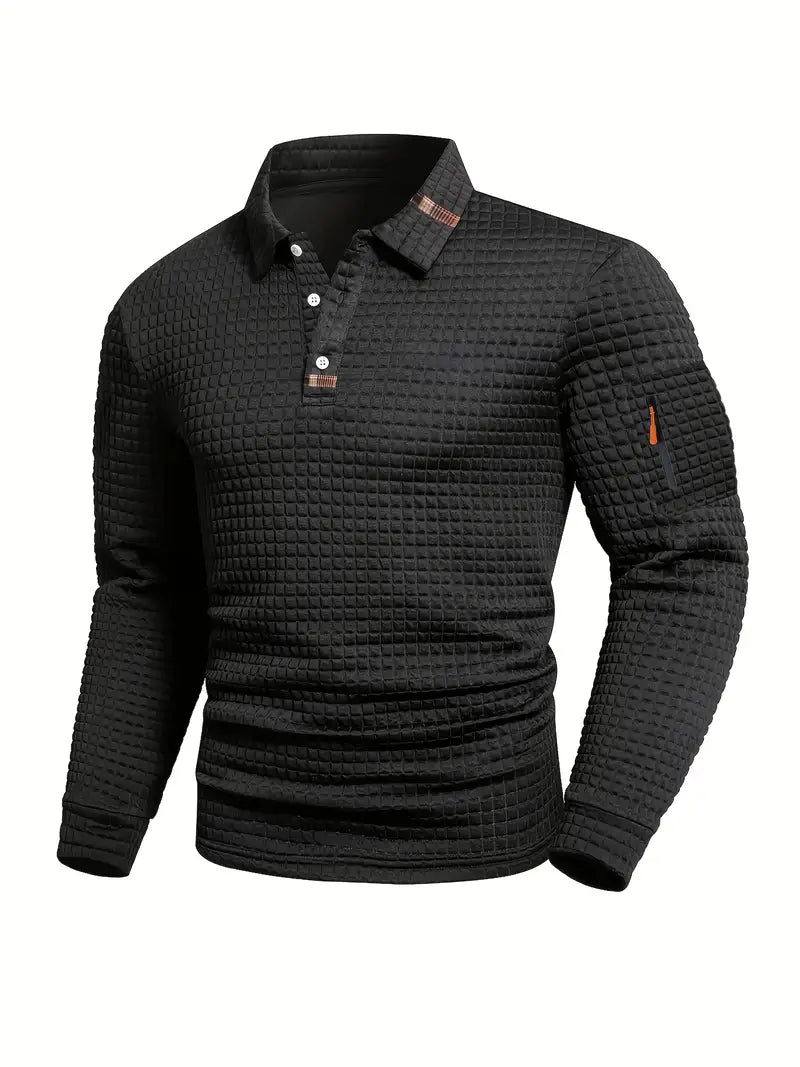 MOREL & LAURENT PARIS | POLO À MANCHES LONGUES TEXTURÉE