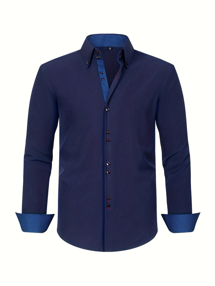 MOREL & LAURENT PARIS | CHEMISE ÉLÉGANTE LÉGÈRE AVEC DÉTAILS CONTRASTÉS