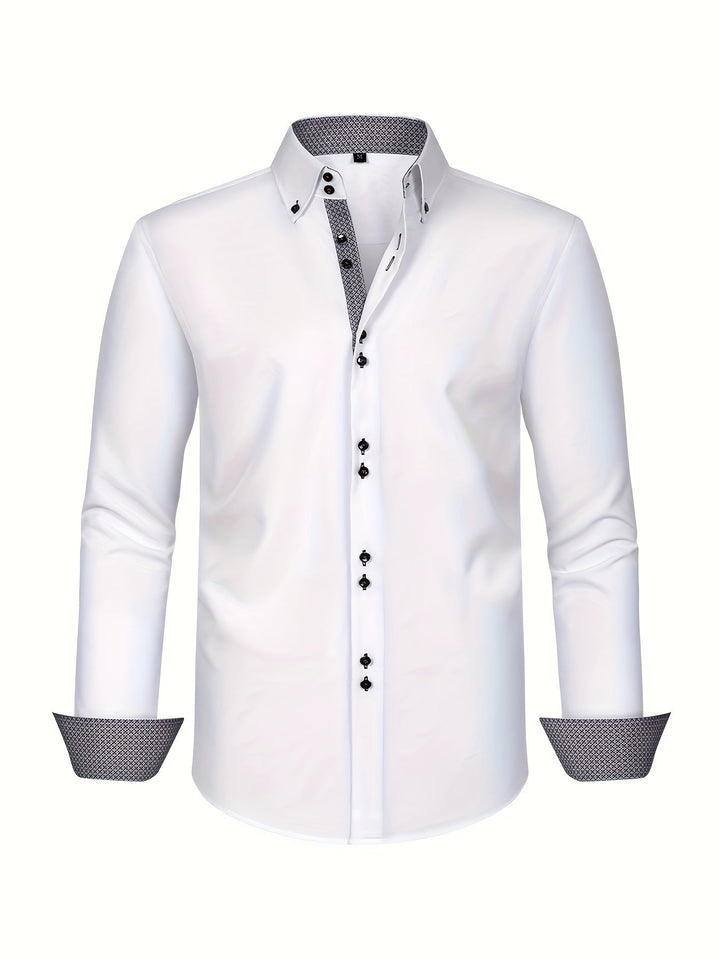 MOREL & LAURENT PARIS | CHEMISE ÉLÉGANTE LÉGÈRE AVEC DÉTAILS CONTRASTÉS
