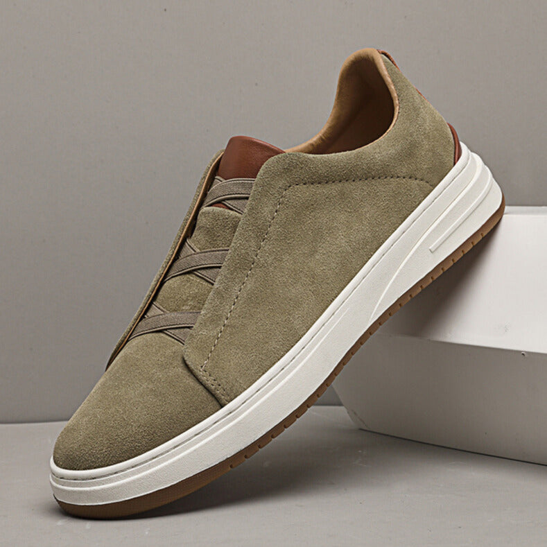 MOREL & LAURENT PARIS | CHAUSSURES SLIP-ON EN DAIM POUR HOMME