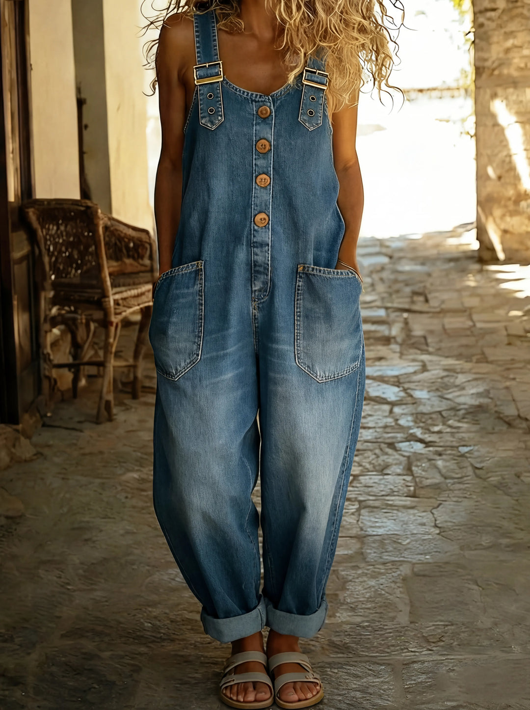 Rocio™ | Combinaison Denim Signature Ajustable