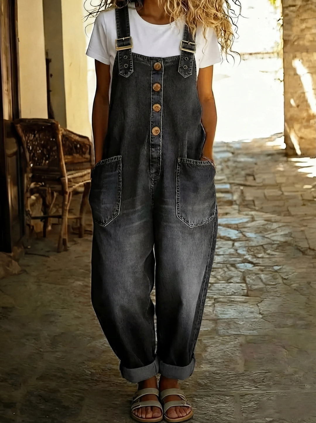 Rocio™ | Combinaison Denim Signature Ajustable