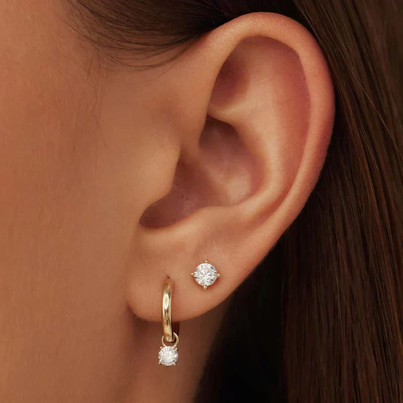 MOREL & LAURENT PARIS | BOUCLES D’OREILLES AVEC PIERRE LARMES DE LUNE
