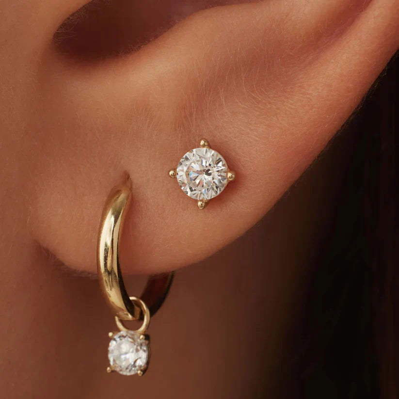 MOREL & LAURENT PARIS | BOUCLES D’OREILLES AVEC PIERRE LARMES DE LUNE
