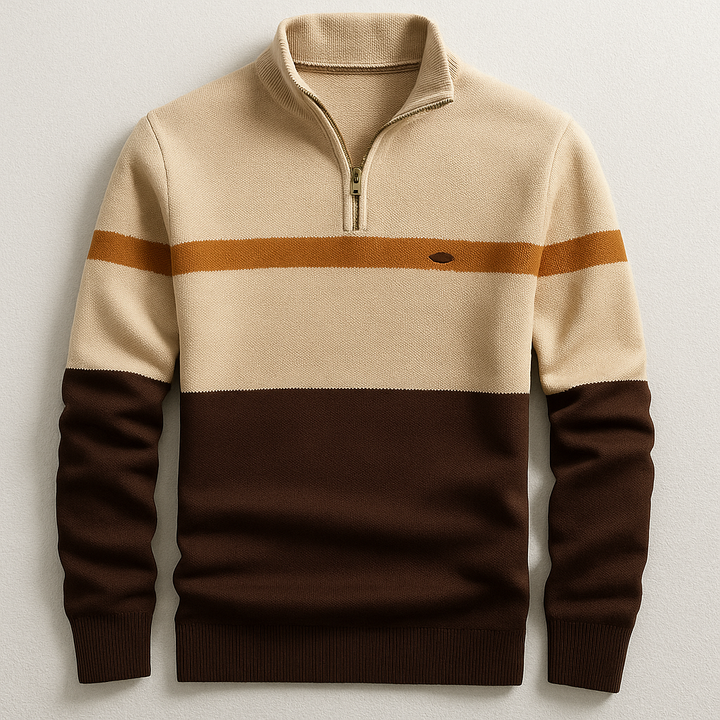 MOREL & LAURENT PARIS | PULL HOMME AVEC ZIP AU COL