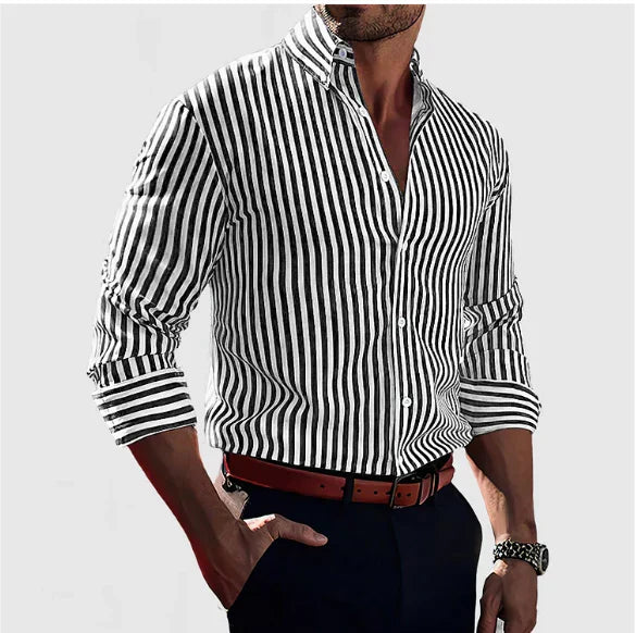 MOREL & LAURENT PARIS | CHEMISE À RAYURES DÉCIDÉES POUR HOMME
