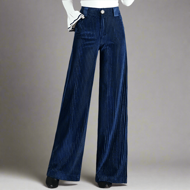 MOREL & LAURENT PARIS | PANTALON EN VELOURS TRICOTÉ TAILLE HAUTE POUR FEMME