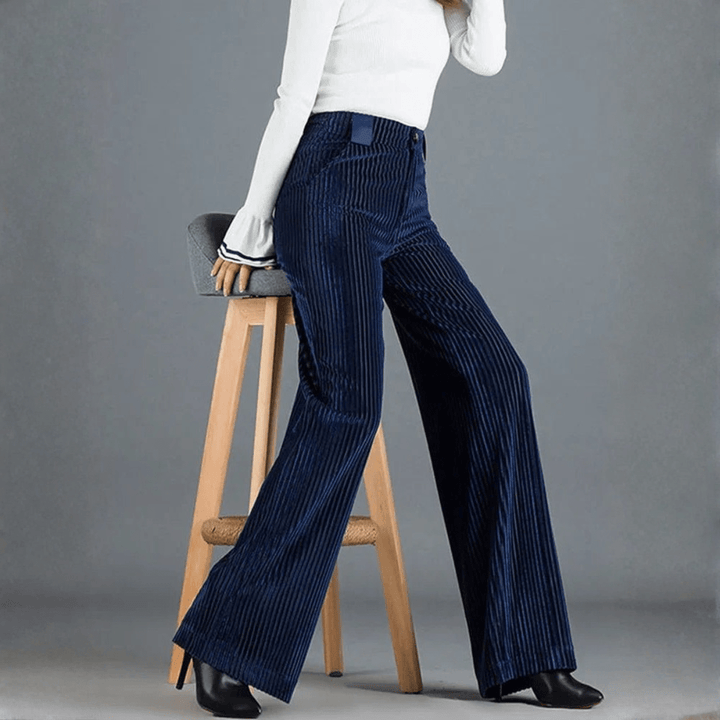 MOREL & LAURENT PARIS | PANTALON EN VELOURS TRICOTÉ TAILLE HAUTE POUR FEMME