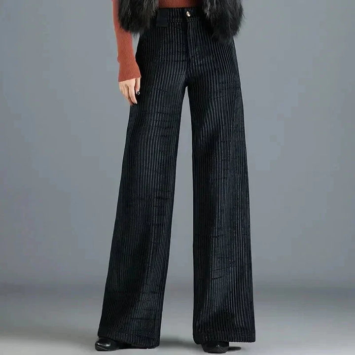 MOREL & LAURENT PARIS | PANTALON EN VELOURS TRICOTÉ TAILLE HAUTE POUR FEMME