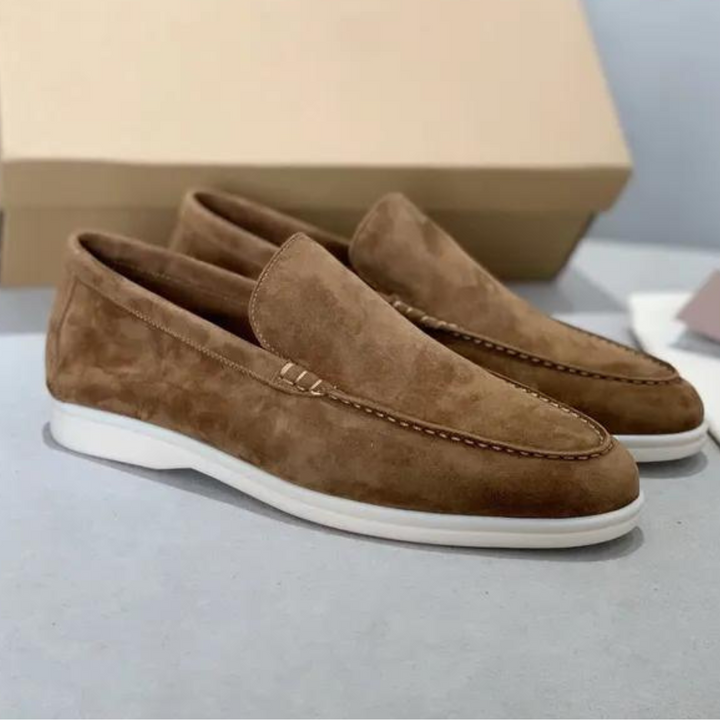 MOREL & LAURENT PARIS | Mocassins en suède élégant