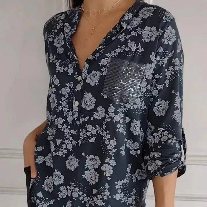 Friedlinde | Blouse à manches longues à fleurs