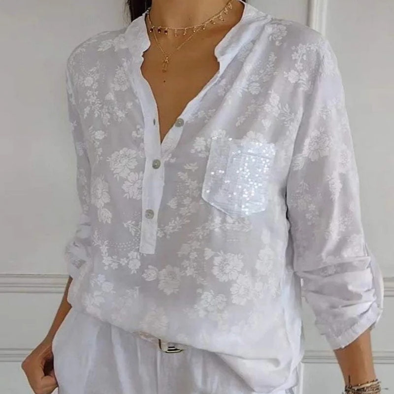 Friedlinde | Blouse à manches longues à fleurs