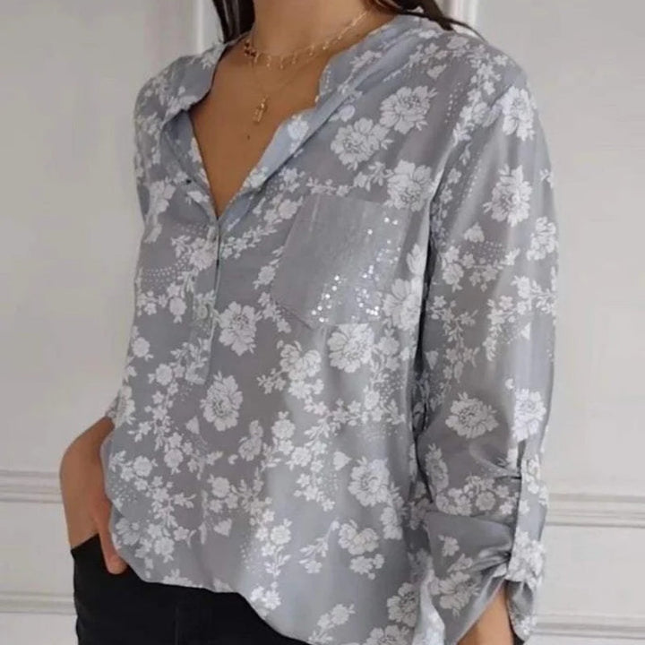 Friedlinde | Blouse à manches longues à fleurs