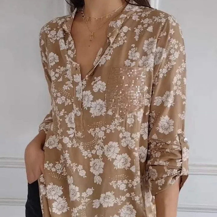 Friedlinde | Blouse à manches longues à fleurs