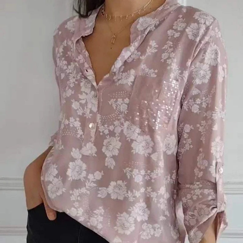 Friedlinde | Blouse à manches longues à fleurs