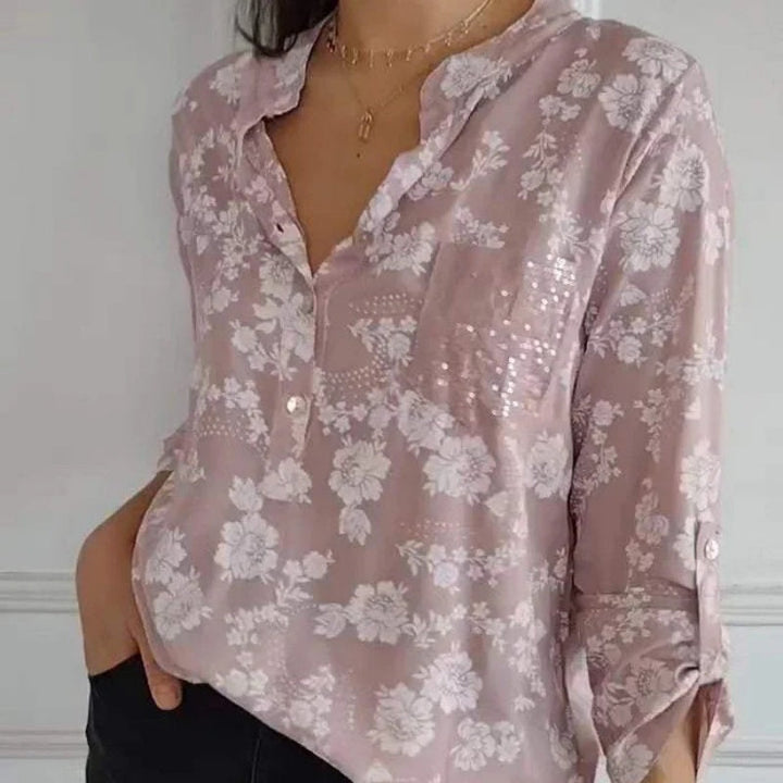 Friedlinde | Blouse à manches longues à fleurs