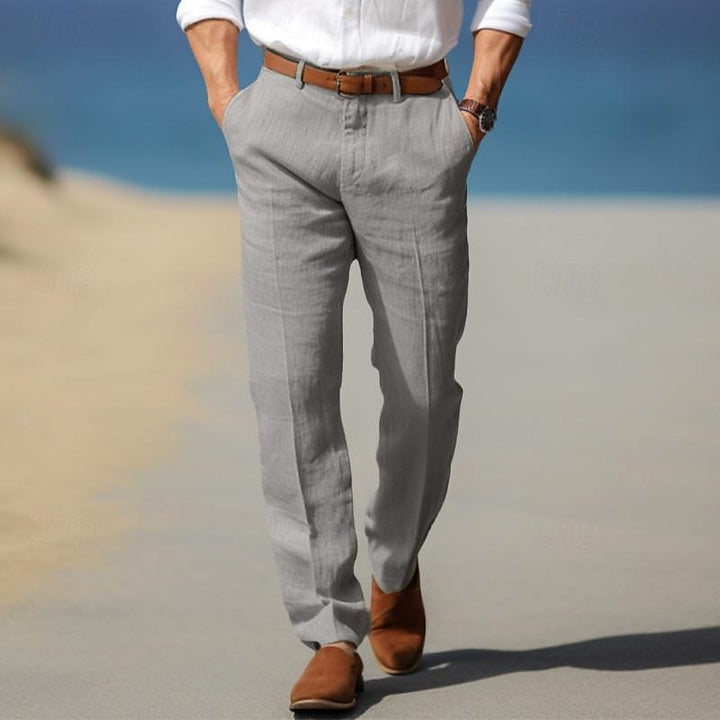 MOREL & LAURENT PARIS | PANTALON HOMME LUXE EN LIN PREMIUM